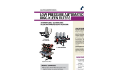 Low Pressure Automatic Disc-Kleen Filters - Brochure