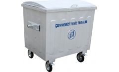 Guvenc - 1100 liter Hot Dip Galvanized Flad Lid Garbage Container