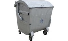 Guvenc - 1100 liter Hot Dip Galvanized Dome Lid Garbage Container