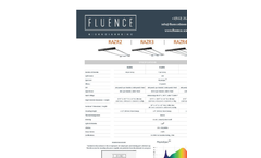Fluence - 8 Inch Light Bar Spacing RAZR Modular System for Rack Brochure