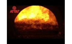 ATTSU Combustión caldera de biomasa con parrilla móvil - Biomass combustion in mobile grill boiler - Video