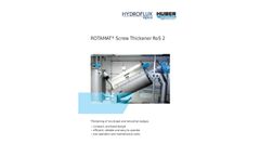 HUBER ROTAMAT - Model RoS 2 - Rotary Screw Thickener - Brochure