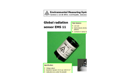 Model EMS 11 - Global Radiation Silicone Diode Sensor Brochure