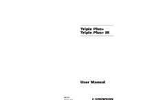 Triple Plus and Triple Plus IR - Portable Multigas Monitors User Manual
