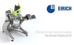 Eirich- Introducing the all new CleanLine C5 laboratory mixer | one-pot-processor - hygienic design - Video