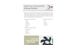 Sizing Rollers Used to Separate Materials Datasheet