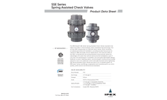 SSE Spring Assisted Ball Valve PRODUCT Data Sheet