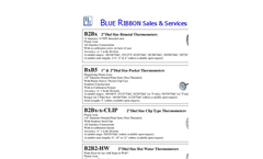 B2B / BxB Thermometers spec sheet (PDF 371 KB)