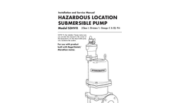 Model S3HVX - Hazardous Location Submersible Pump Manual