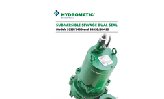 Models S3SD/S4SD and SB3SD/SB4SD - Submersible Sewage Pump Dual Seal Pumps Brochure