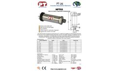 PT Limited - Model HPT03 - High Accuracy Stainless Steel Pressure Transducer - Datasheet