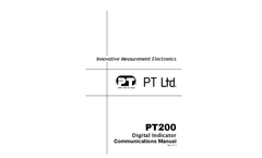 Model PT200 - Innovative Measurement Electronics Digital Indicator - Communications Manual