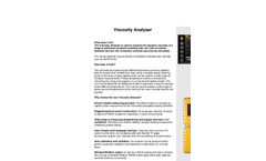 Icon Scientific - Model VO - Viscometer Analyser-  Brochure