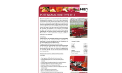 Model H15 - Potting Machine Brochure