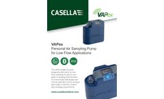 Casella - Model VAPex Pro - Personal Air Sampling Pump for Low Flow Applications - Brochure