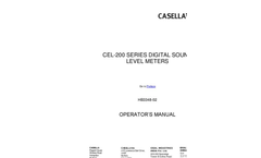 Casella - Model CEL-200 Series Digital Sound Level Meters - Manual