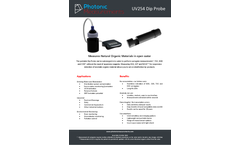 Photonic - Model UV254 Dip Probe - Photonic Measurements - Portal Device and Probes for Real Time Trend Data Water Quality Parameters - Datasheet