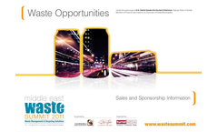 Middle East Waste Summit 2011 - Sales Brochure