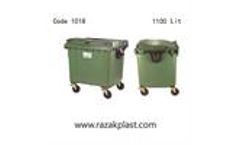 razakplast - Model 1018-1100lit - 4 wheeled waste bin
