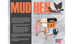Draygon - Model Mudhen Mini - Portable Concrete Slurry Water System - Brochure
