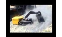 Electric Mini Dozer Crawler for Cleaning Under Conveyor Belts and Confined Spaces Video