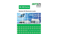 Intepro - Model ML 1800 Series - Modular Configured Electronic DC Load - Data Sheet