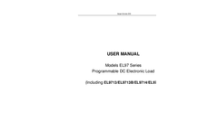Intepro - Model EL 9700 - Electronic Load - Manual
