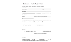 Conference Onsite Registration Form