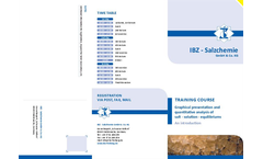 Graphical Presentation and Quantitative Analysis of Salt - Solution - Equilibriums Training - Brochure
