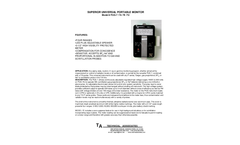 Model PUG-7 /7A /7E /7U - Superior Universal Portable Monitor - Datasheet