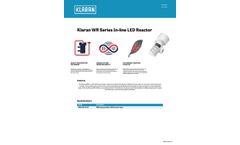  	Klaran - Model WR Series - In-line UVC LED Reactor - Brochure