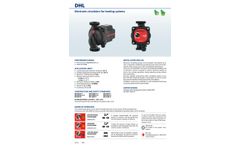 Pedrollo - Model DHL - Electronic Circulators Pump for Heating Systems - Brochure