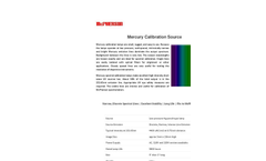 McPherson - Model 625 - Mercury Calibration Source - Data Sheet
