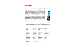 McPherson - Model 621 - Universal Light Source System - Data Sheet
