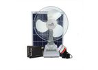 Emiit - Model SHLF101 - Solar Home Lighting & 14 Inch Fan