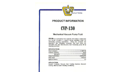 Model CVP - 130 - Mechanical Vacuum Fluid Pump - Brochure