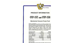 Model CVP-157/158 - Sliding Rotary Vane Type Vacuum Pumps Brochure