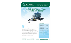 Model MWT-100 - Mobile Carbon Filtration Waste Water Treatment Trailer - Datasheet