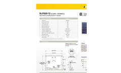 Model SLP020-12 - High Efficiency Multicrystalline PV Module Datasheet