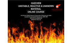 HAZCHEM ONLINE Unstable, Reactive and Unknown Material Course Brochure