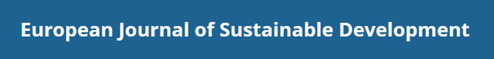 European Journal of Sustainable Development (EJSD)