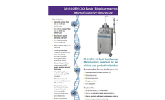 Microfluidizer - Model M110EH - Electric/Hydraulic Processor System - Brochure