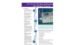 Microfluidizer - Model M-7125, M-7250 - Enhanced BioPharmaceutical  Processor - Brochure