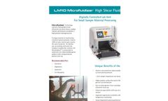 Microfluidizer - Model LM10 - High Shear Fluid Homogenizer - Brochure