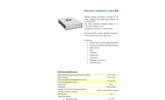 Eco Tech - Model Type WDS-2 - Vibration Calibrator - Datasheet