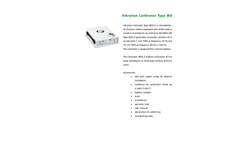 Eco Tech - Model Type WDS-3 - Vibration Calibrator - Datasheet