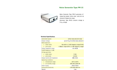 Eco Tech - Model Type PM-15 - Noise Generator - Brochure