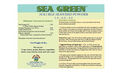 Sea Green - Bio Stimulant with Macro & Micro Nutrients- Brochure