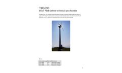 Tuge Energia - Model 90 - Horizontal Axis Small Wind Turbine - Brochure