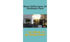 What machine can recycle used engine motor oil into diesel fuel?